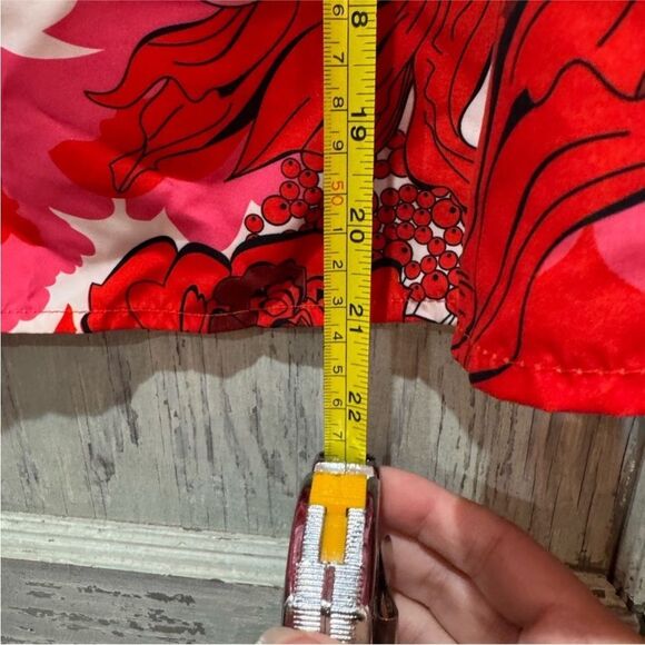 Anthropologie Stellah Red and Pink Floral Blouse - Picture 4 of 7